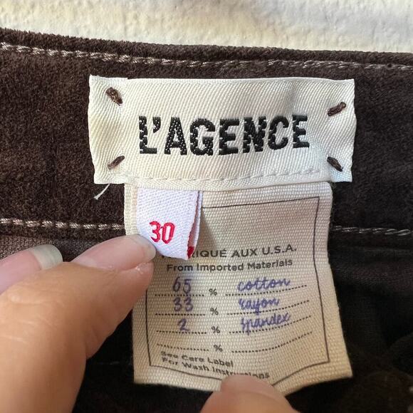 L’Agence Stevie High Rise Straight Pant in Espresso Size 30 - Picture 4 of 6